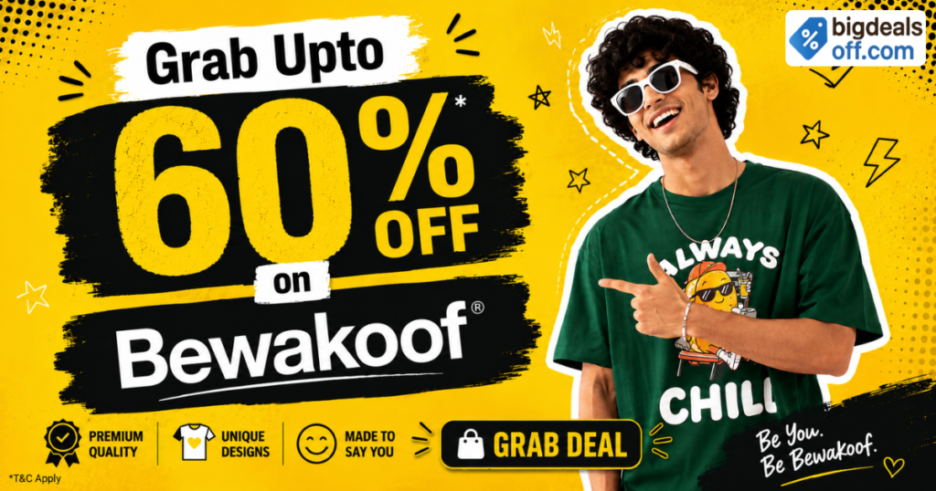 Bewakoof online shopping discount up to 60 percent