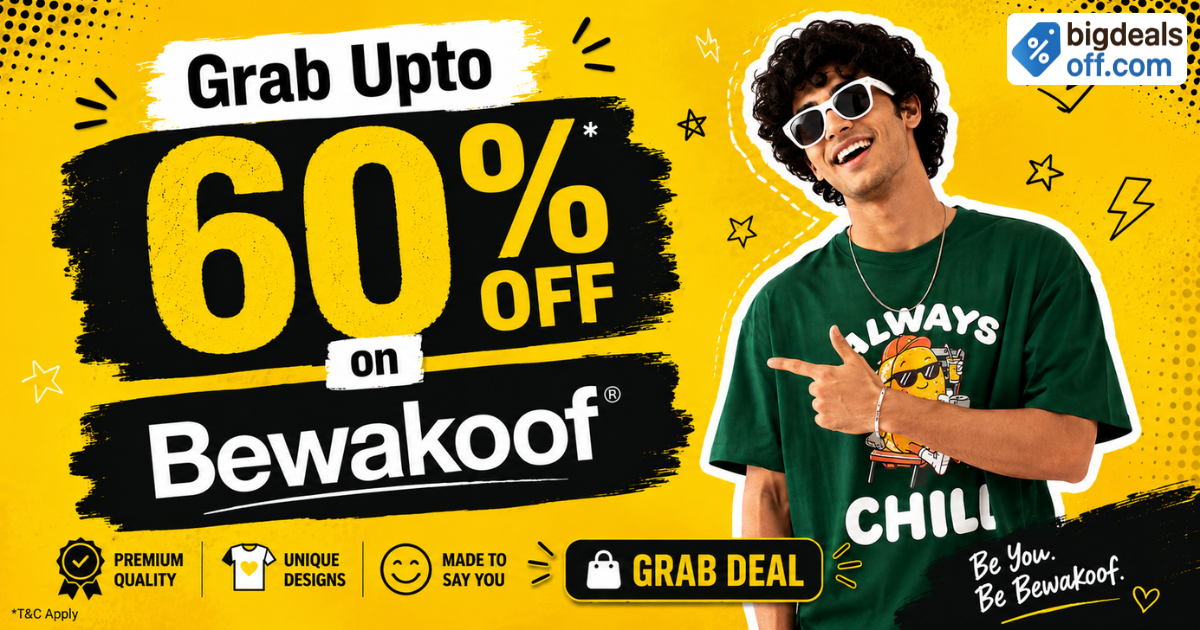 Bewakoof online shopping discount up to 60 percent