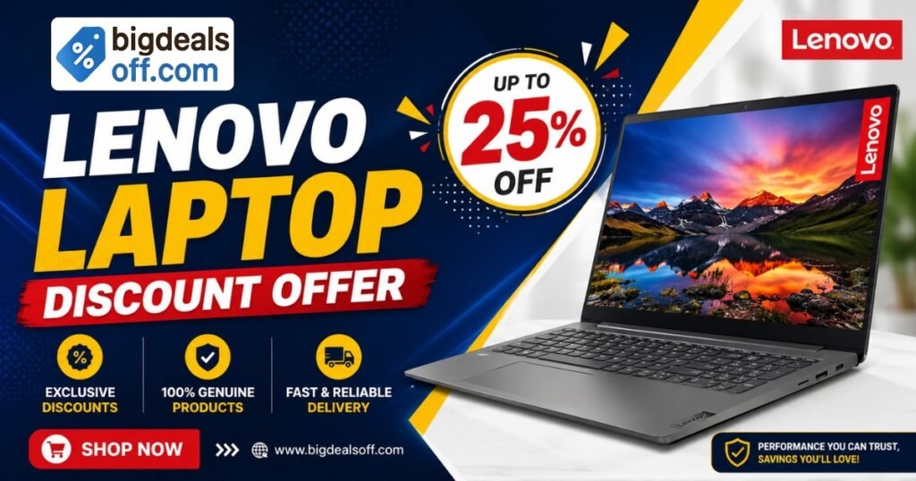 Lenovo Laptop Discount Offer on premium Lenovo laptops with exclusive savings and deals
