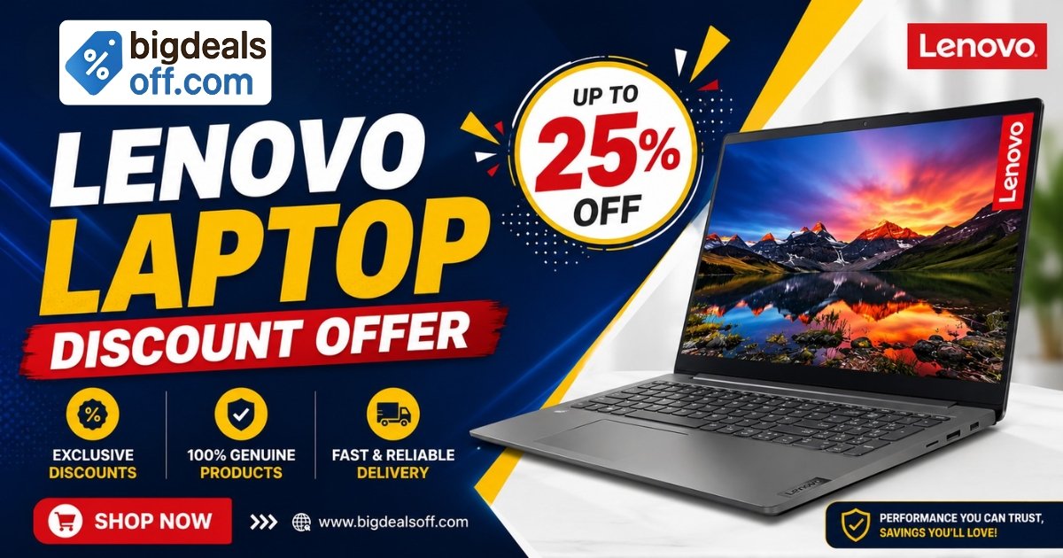 Lenovo Laptop Discount Offer on premium Lenovo laptops with exclusive savings and deals