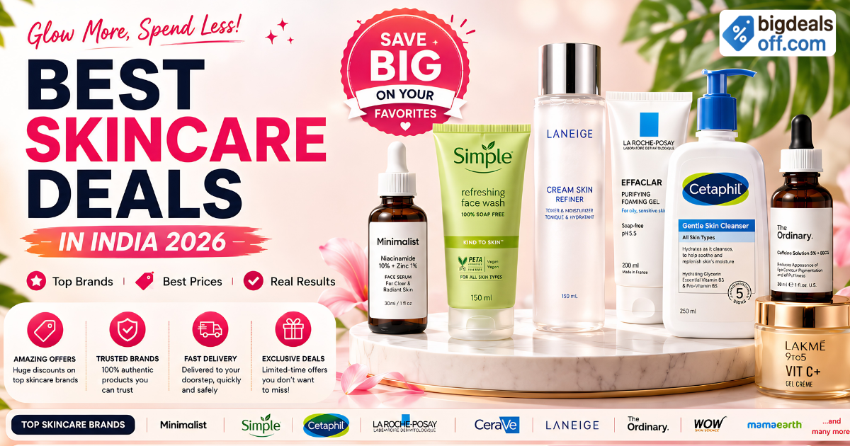 best skincare deals in India 2026 with discounted beauty products