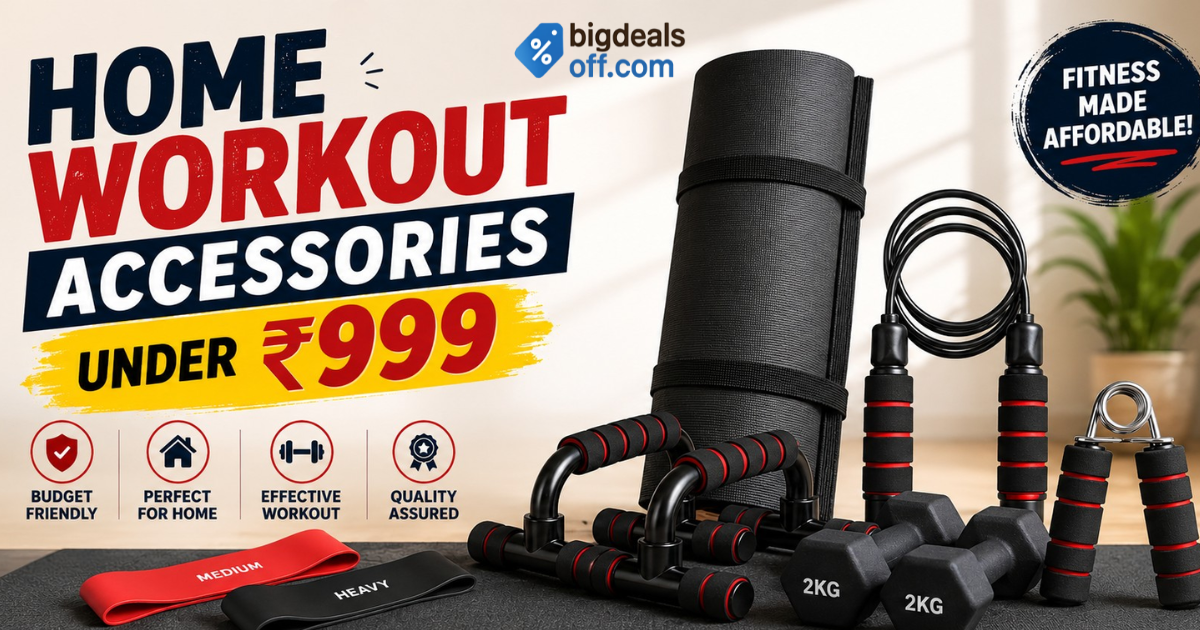 best home workout accessories under ₹999 for affordable home gym setup