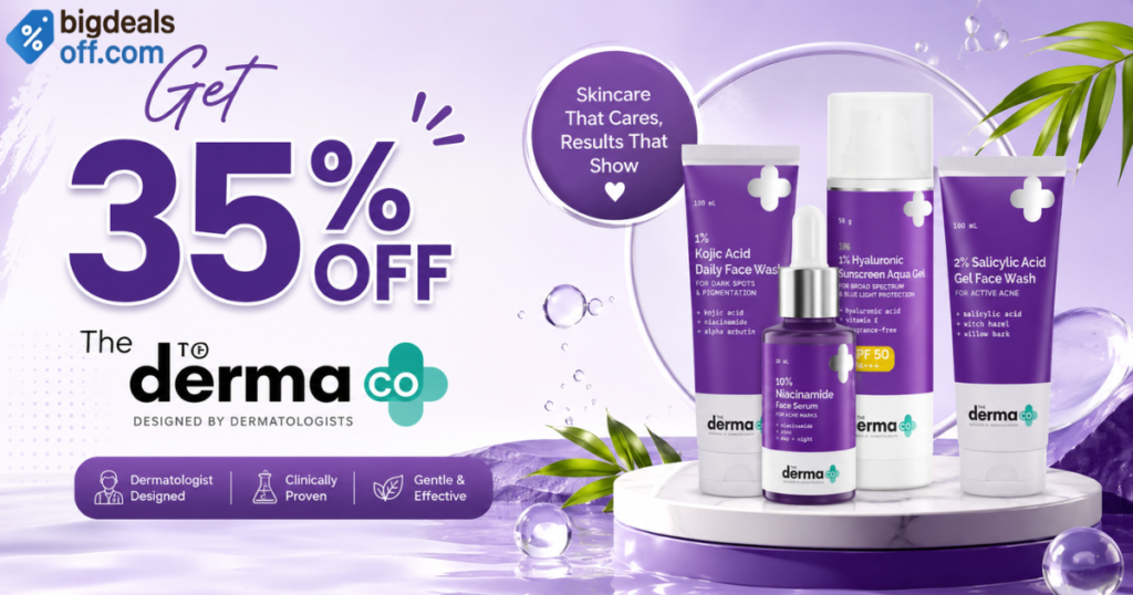 Get 35% off The Derma Co skincare deals and discount coupon