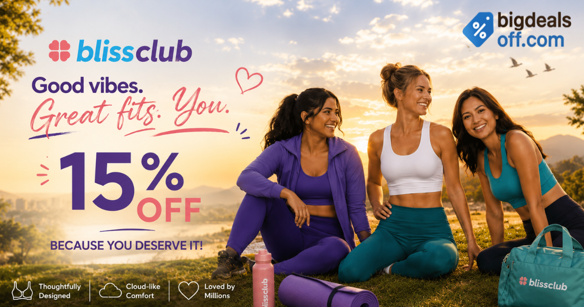 Bliss Club Coupon Code for 15% Discount – Latest Activewear Deals