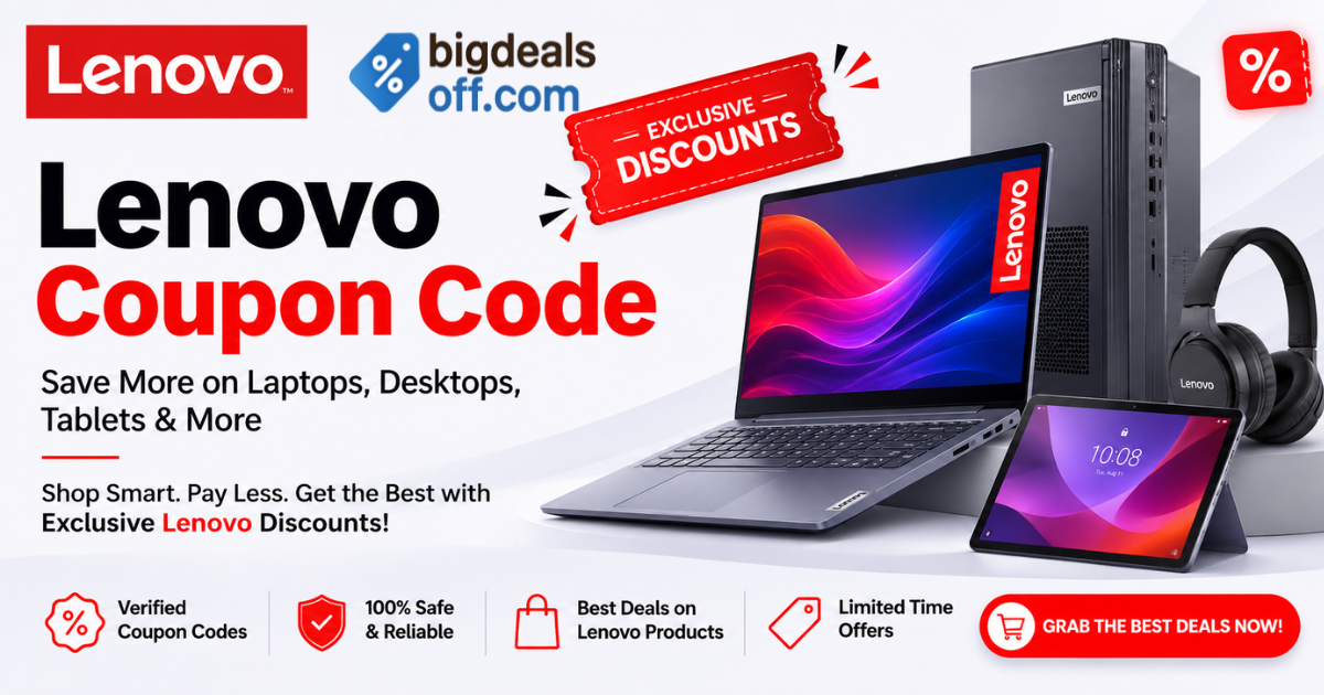 Lenovo Coupon Code for the latest laptop discounts and deals