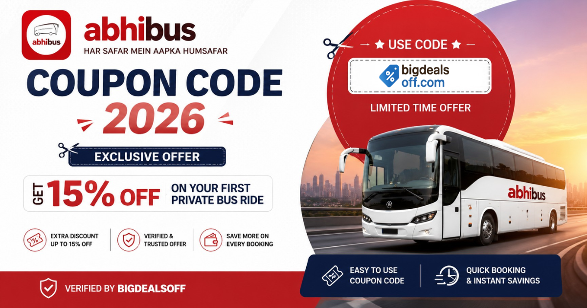 Abhibus Coupon Code 2026 - Latest Bus Booking Discounts & Cashback Offers